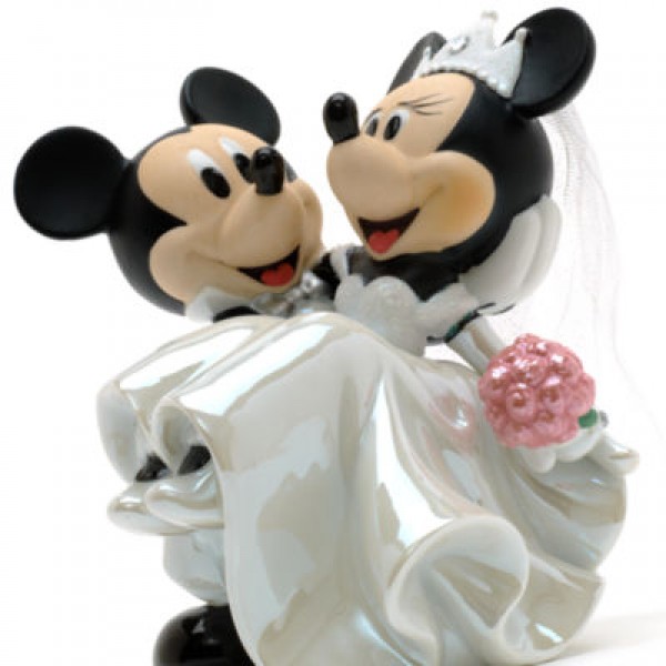 Disney Mickey And Minnie Ceramic Wedding Figurine